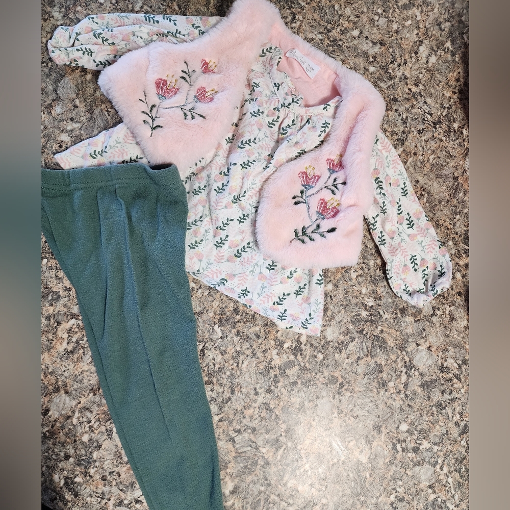 3-piece Toddler girls set size 18 months.